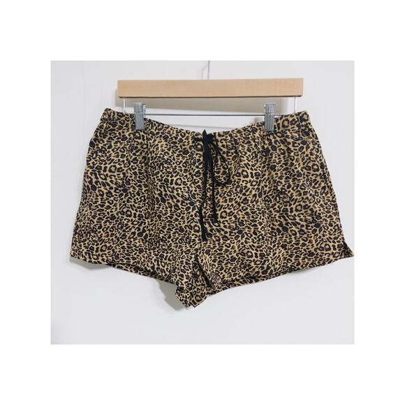 Zara leopard print shorts sz L Y2K revival coquette layering animal print - Picture 1 of 3